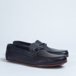 Blue loafer with rope cross section