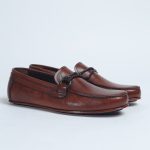 Brown loafers with rope cross section