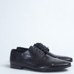 Black derbies with smooth leather