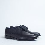 Navy Blue derbies with hard leather