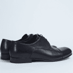 black derbies with smooth glossy leather