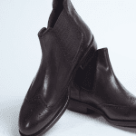 Coffeebrown brogue chelsea boots